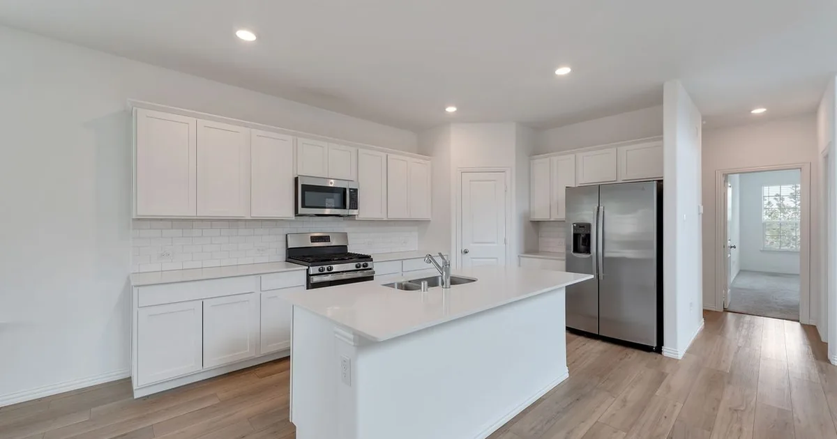 Fort Worth single-family rental home with established Tarrant County character in warm afternoon light — the Fort Worth ISD and surrounding-district rental stock anchoring demand from Lockheed Martin Aeronautics, BNSF Railway, TCU, and the Alliance Corridor employment base